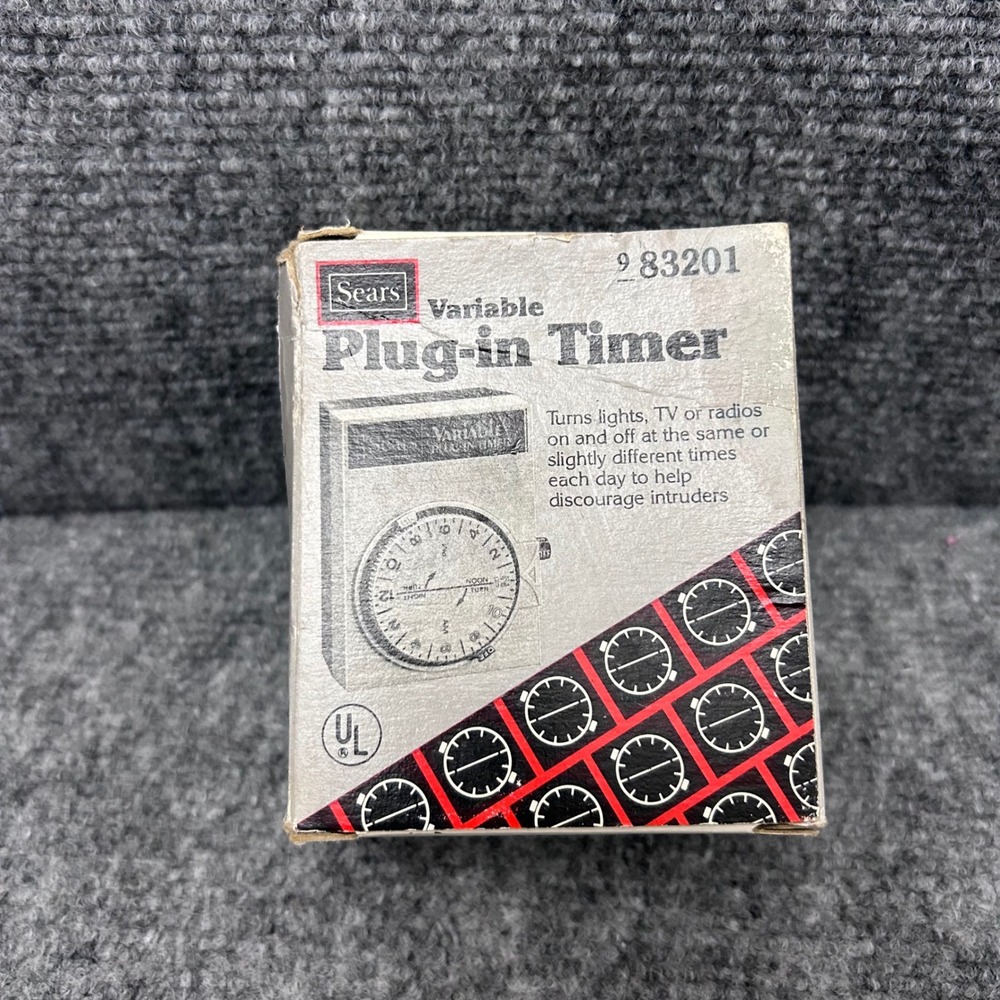 Vintage Sears Variable Plug-in Timer 9 83201 Home Security Light Appliance New